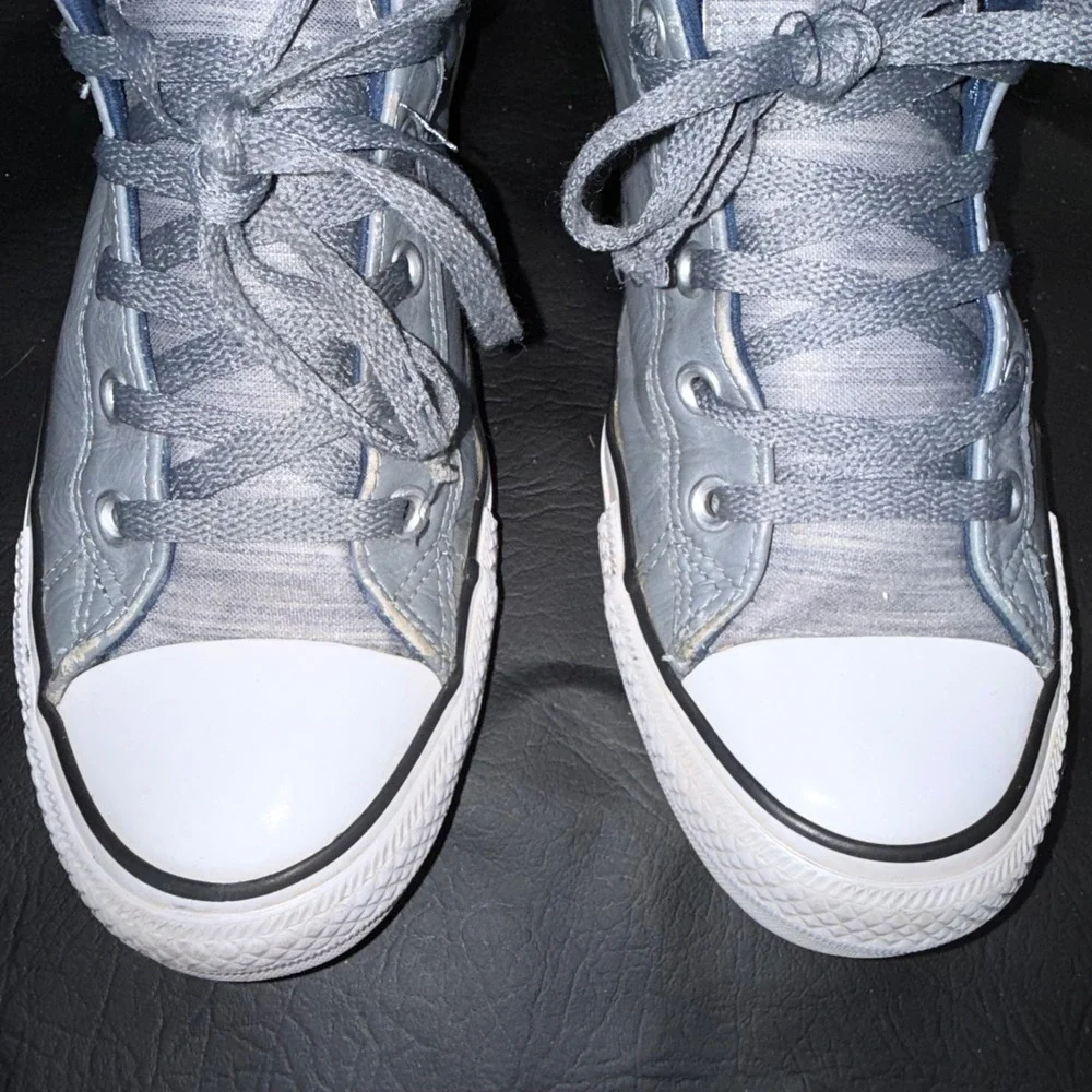 Converse Chuck Taylor All Star Street Mid Leather Blue Gray Mens 8.5 Womens 10.5